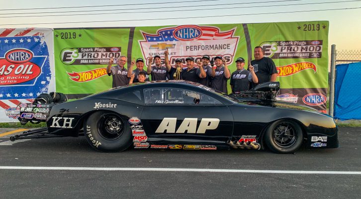 MIKE CASTELLANA COMES THROUGH WITH FIRST CAREER WIN AT INDY DURING E3 SPARK PLUGS NHRA PRO MOD ACTION